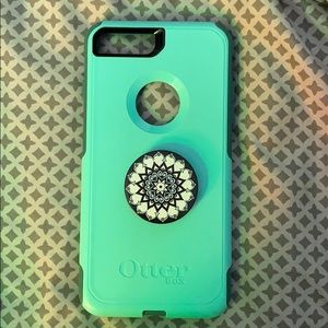 Teal Otterbox iPhone 7 Plus case